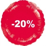Balónek fóliový červený -20%